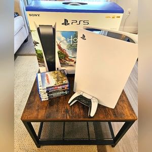 PS5 Console - Horizon Forbidden West Bundle + 7x Games Tiger Woods 2K23 Mint